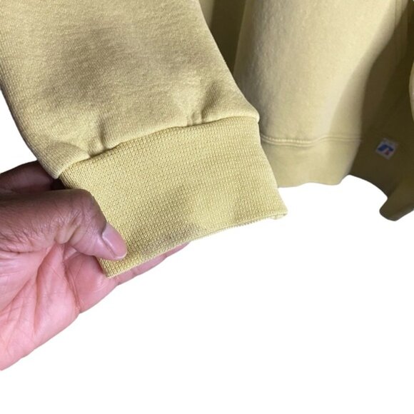 Russell Athletic Men's Yellow Logo Print 'PHOENIX' Sweatshirt Hoodie - Picture 10 of 11